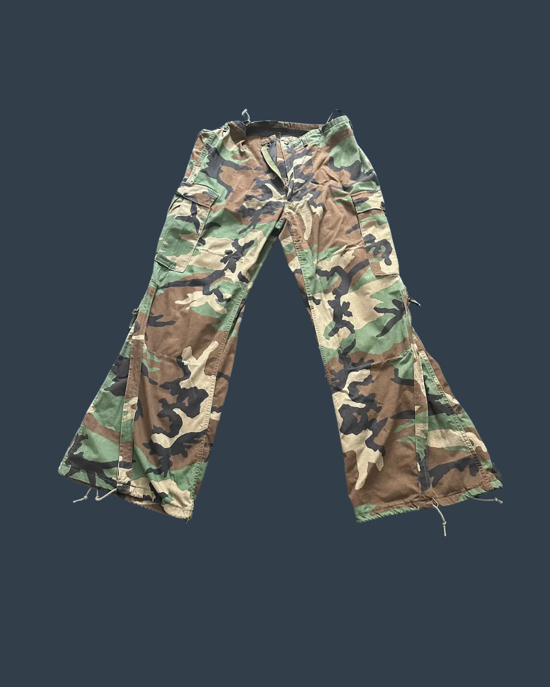 Vintage Camo Flared Cargo Pants