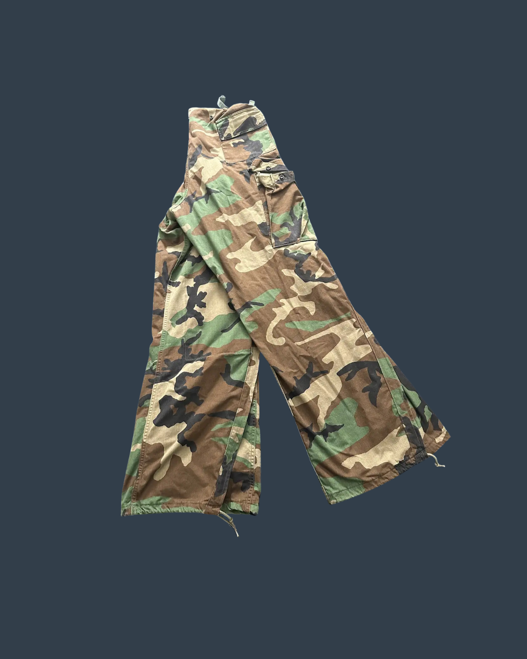 Vintage Camo Flared Cargo Pants